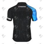 Positive Printed Blue Zip Up Cycling Jersey