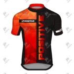 Positive Printed Blue Zip Up Cycling Jersey