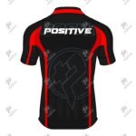 Positive Black & Red Printed Zip Up Cycling Jersey