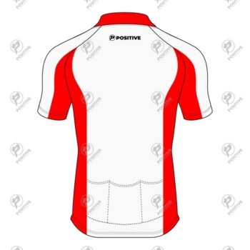 Positive Red & White Inverse Tone Short Sleeve Cycling Jersey