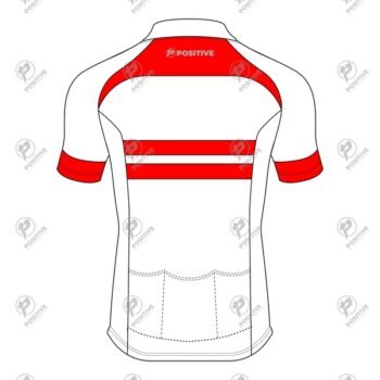 Positive Red & White Raglan Short Sleeve Pro Cycling Jersey