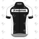 Positive Contrast Stripe Raglan Sleeve Zip Up Cycling Jersey
