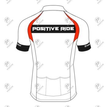 Positive Tri Color Striped Raglan Sleeve Zipper Cycling Jersey