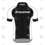 Positive Contrast Stripe Raglan Sleeve Zip Up Cycling Jersey