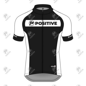 Positive Contrast Stripe Raglan Sleeve Zip Up Cycling Jersey