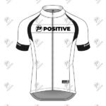 Positive Striped Red & White Raglan Cycling Jersey