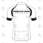 Positive Striped Red & White Raglan Cycling Jersey