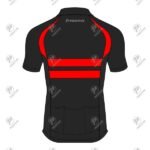 Positive Black & White Short Sleeve Raglan Striped Cycling Jersey