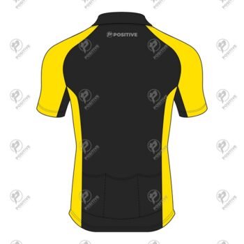 Positive Yellow & Black Half Raglan Sleeve Cycling Jersey