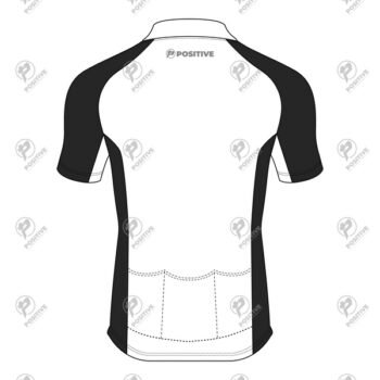 Positive Black & White Raglan Half Sleeve Cycling Jersey