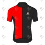 Positive Half Color Yellow & Black Short Sleeve Cycling Jersey