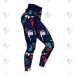 Positive Women Geometric Grunge Printed Yoga Leggings