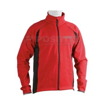 Positive Red & Black Zip Up Winter Softshell Cycle Riding Jacket