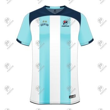 Positive Custom Printed V-Neck Argentina Team Soccer Jersey
