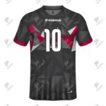 Club Team Name Branded Custom Printed Black Soccer Jersey