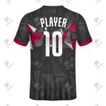 Club Team Name Branded Custom Printed Black Soccer Jersey