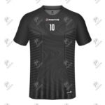Custom Club Name Branded Black Digital Printed Soccer Jersey