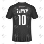 Custom Club Name Branded Black Digital Printed Soccer Jersey