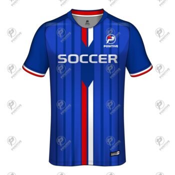 Custom Team Name Sublimation Printed Blue Soccer Jersey