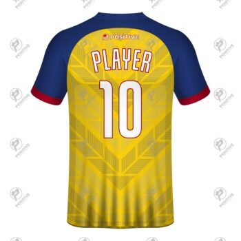 Yellow & Blue Personalized Club Name Printed Soccer Jersey