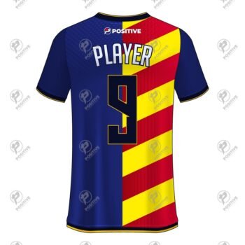 Custom Multicolor Printed V-Neck Short Sleeve Soccer Jersey