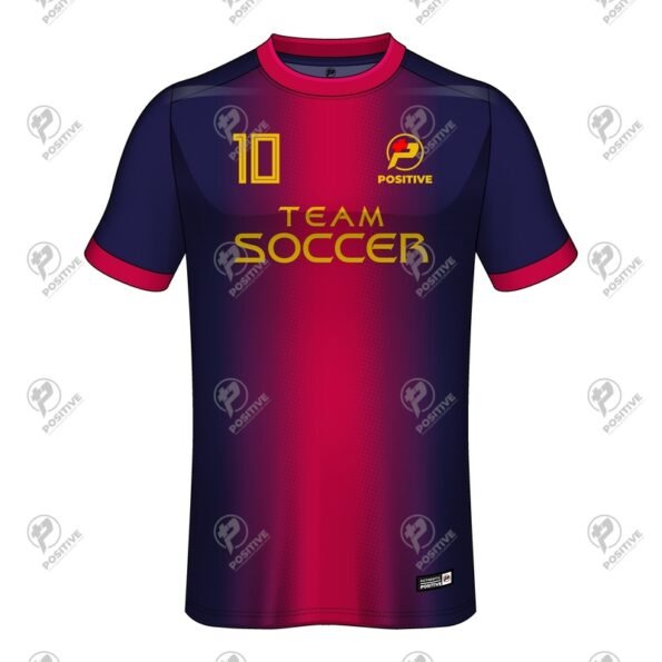 Personalized Logo Printed Round Neck Half Sleeve Soccer Jersey