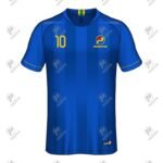 Blue Personalized Design Printed Short Sleeve Soccer Jersey