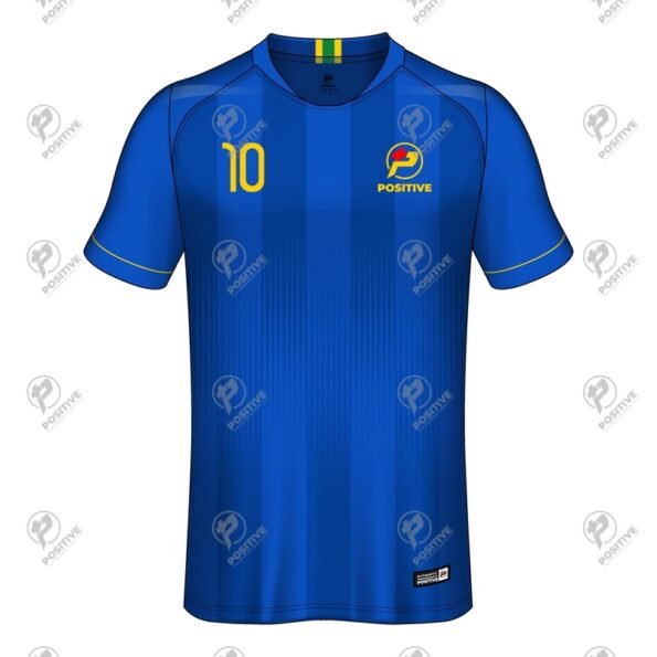 Blue Personalized Design Printed Short Sleeve Soccer Jersey