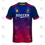 Multicolor Custom Sublimation Printed Interlock Soccer Jersey