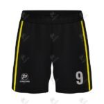 Positive Black Custom Printed Athletic Soccer Interlock Shorts