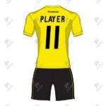Positive Striped Custom Soccer Jersey & Shorts Uniform Kit
