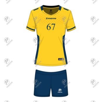 Positive Yellow Leopard Volleyball Uniform