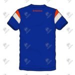 Positive Boston Blue Contrast Printing Short Sleeve T-Shirt