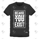 Positive Blue Custom Contrast Printing Short Sleeve T-Shirt