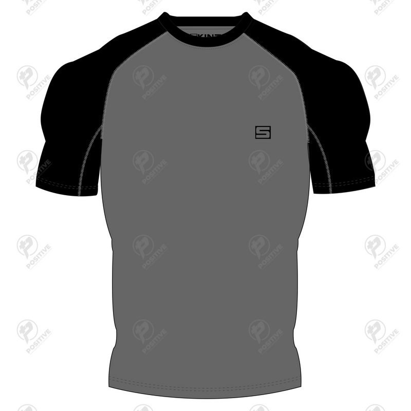 Positive Two Tone Short Sleeve Compression Rash Guard