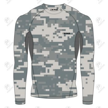 Positive Digital Camouflage Printed Long Sleeve Rash Guard