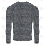 Positive Grey Texture Printed Long Sleeve Rash Guard