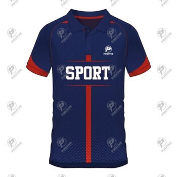 Positive Sports Event Custom Design Printed Polo Shirt