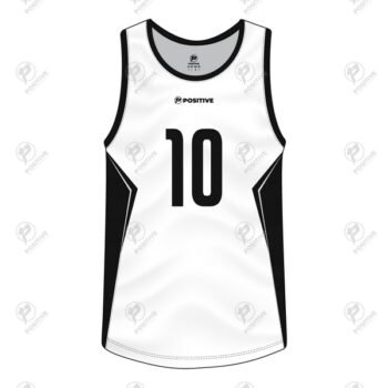 Positive White & Black Custom Team Name Running Tank Top