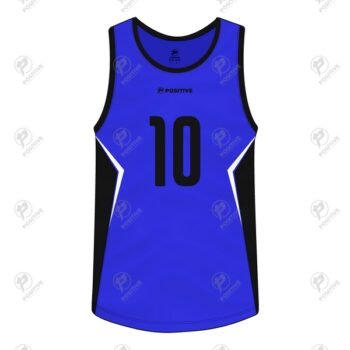 Positive Blue Customized Team Name Printed Sports Tank Top