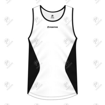 Positive Black & White Multi Sports Cotton Jersey Tank Top