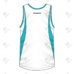Positive White & Red Cotton Running Tank Top