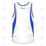 Positive White & Red Cotton Running Tank Top