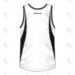 Positive White & Red Cotton Running Tank Top