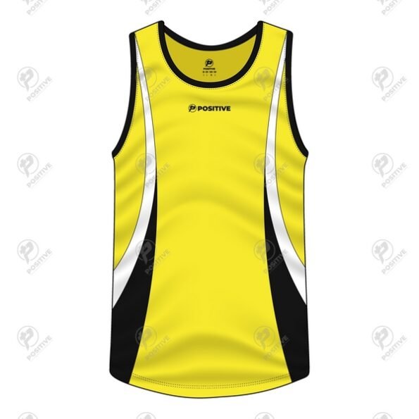 Positive Yellow Quick Dry Birdseye Mesh Running Tank Top