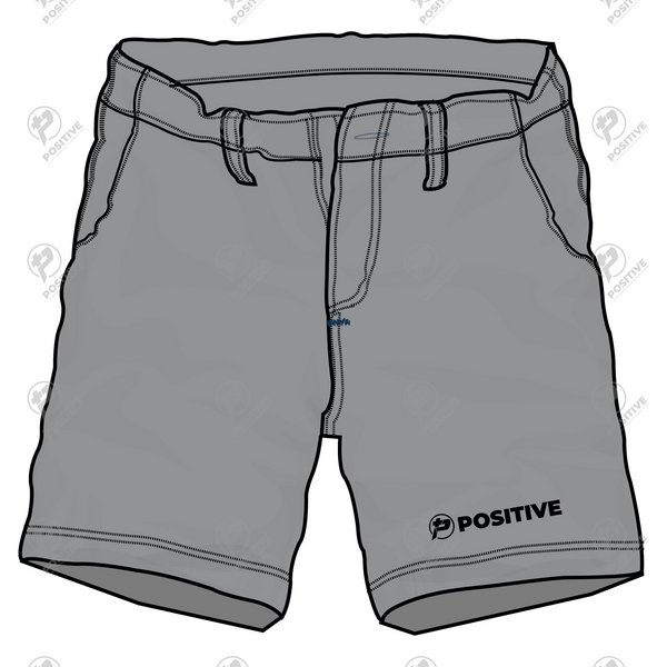 Positive Custom Solid Color Cotton Cargo Shorts