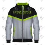 Positive Contrast Colors Heavyweight Zip Up Fleece Hoodie