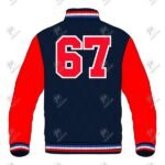 Positive Customized Logo Two Color Classic Quilt Varsity Jacket