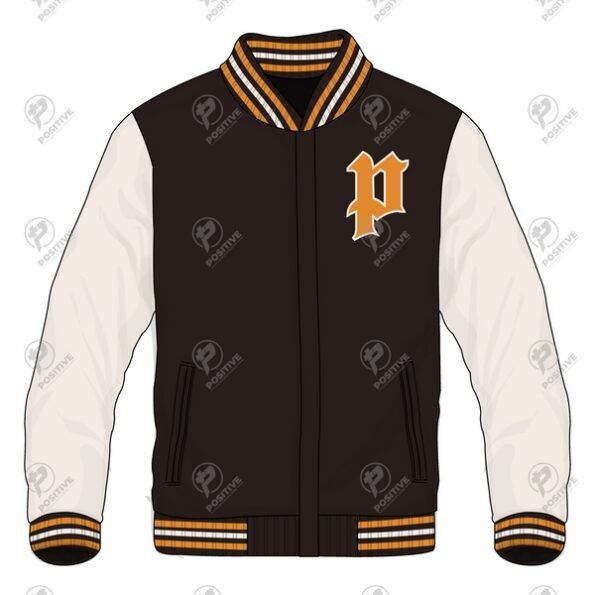 Positive Custom Leather Sleeves Wool Letterman Varsity Jacket