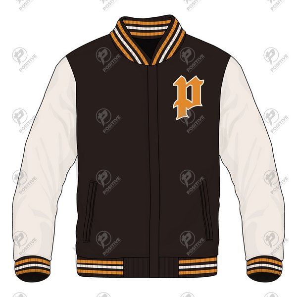 Positive Custom Leather Sleeves Wool Letterman Varsity Jacket